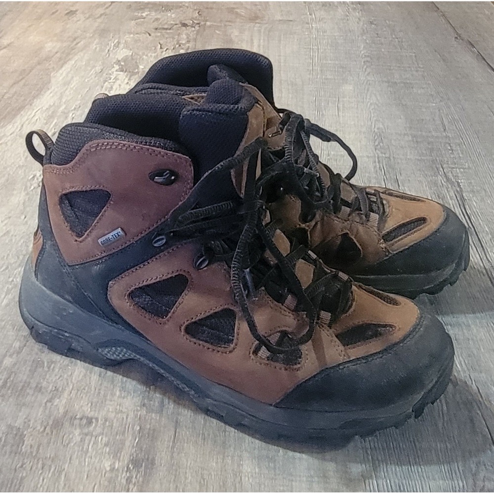 ECCO Gore-Tex Hiking Boots Mens 10-10.5 EU 41L Brown Leather Waterproof Boots